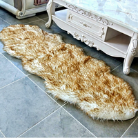 Tapis de salon modernes en fausse fourrure de mouton double face, confortables, à poils coupés, écologiques et antidérapants – Vente chaude
