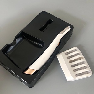 Epsilon-minidepiladora eléctrica Led luminosa para mujer, depiladora de <span class=keywords><strong>cejas</strong></span>, cortador de <span class=keywords><strong>cejas</strong></span>, juego de afeitadora con 6 cuchillos de afeitar - Product Image 5