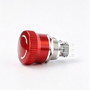ปุ่มหยุดฉุกเฉินโลหะ IP65 แบบล็อค สำหรับแผงควบคุมยูนิตคอนเดนเซอร์ - Product Image 1