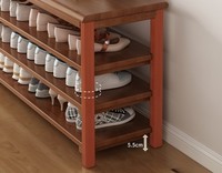 Armoire à chaussures d'intérieur en bois massif avec banc de porte anti-poussière pour enfants pour changer de chaussures pour la cuisine
