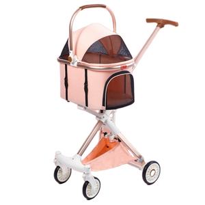 2025 nouveau Design extérieur voyage chien transporteur système d'absorption des chocs <span class=keywords><strong>transport</strong></span> luxe Aviation aluminium pliant poussette pour animaux de compagnie - Product Image 1