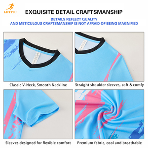 Ensemble de maillots de football personnalisables en gros pour hommes – Tenue de sport respirante à séchage rapide avec tissu flexible et options de couleurs et de styles - Product Image 4