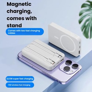 แบตเตอรี่สำรองแม่เหล็กแบบพกพา Original Magnetic ความจุ 5000 mAh 10000 mAh ชาร์จเร็วพิเศษ รองรับการชาร์จไร้สาย สำหรับ iPhone - Product Image 4