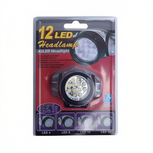 ไฟฉายคาดศีรษะ 12 LED พร้อมสายปรับได้ แสงสีขาว ใช้แบตเตอรี่ AA ใช้งานได้ 50 ชั่วโมง สำหรับการตั้งแคมป์และเดินป่ากลางแจ้ง - Product Image 2