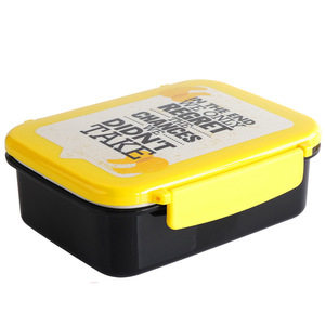 Customized Single Layer <b>Lunch</b> <b>Box</b> 301-500ML <b>Microwave</b> Safe Plastic Rectangle Bento <b>Box</b> For All - Product Image 1
