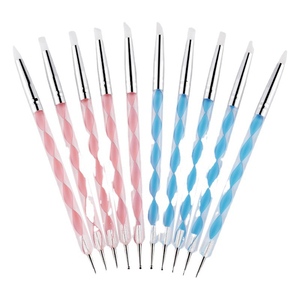 5Pcs <strong>Nail</strong> Art <strong>Dotting</strong> <strong>Tools</strong> <strong>Nail</strong> Silicone Brush Dual Head UV Gel <strong>Dotting</strong> Drawing Painting Pen Clay Sculpting Drawing <strong>Tools</strong> - Product Image 1