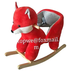 Plüsch Reiten auf Fox Holz Schaukel Baby Stuhl mit Sound