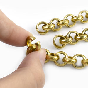 עמוק xp217 10 מ "מ שרשרת פליז מוצק קישורים חלקי תיק בעבודת יד לחגורת תיק יד חגורת מלאכה תכשיטים אביזרים שרשרת תיק פליז - Product Image 5