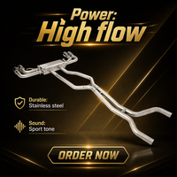 Convient aux modèles Porsche Cayenne 3.0 3.6 4.8T, tuyau d'échappement intermédiaire haute performance en acier inoxydable avec silencieux