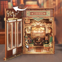 Kit de construction miniature de cabine de train steampunk en bois 3D écologique, éducatif et à monter soi-même