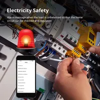 Zemismart Tuya Zigbee 120A Medidor de Energía Inteligente Tuya para Carril DIN, Monitor de Potencia Trifásico con CTs de Núcleo Dividido, Funciona con HA