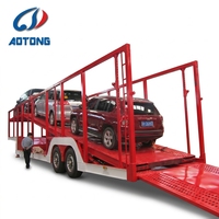 Semi-remorque porte-voitures à double étage pour 5/6/7/8 véhicules, remorque à col de cygne pour transport automobile, personnalisation OEM