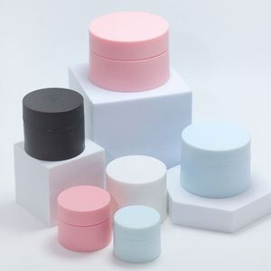 Pot cosmétique de luxe vide en plastique PP dépoli à double paroi, blanc, rose, bleu, pour crème visage et corps, 5g, 10g, 15g, 30g, 50g, 100g, 150g - Product Image 2