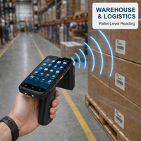 Lector RFID Portátil UHF 860-960MHz, PDA Android Resistente con Escáner de Código de Barras para Gestión de Inventario en Tiendas Minoristas