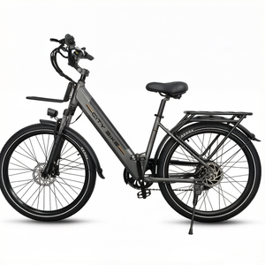 Vélo électrique urbain sportif pour trajets quotidiens, pneus V10 de 26 pouces, moteur brushless 250W, batterie lithium 36V10.4AH, frein à disque hydraulique - Product Image 1