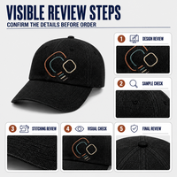 Casquette de baseball en jean noir avec broderie abstraite pour le streetwear décontracté quotidien, le sport en plein air, chapeau à 6 panneaux et visière incurvée