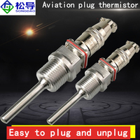 Sonde de température thermocouple à prise aviation Pt100 WZP-270, résistance thermique enfichable