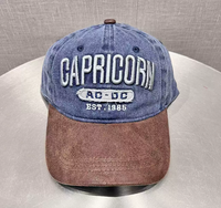Gorra de Béisbol Personalizada de Alta Calidad Unisex de 6 Paneles de Sarga de Algodón con Logotipo Bordado en 3D y Letras en Relieve