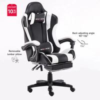 Chaise de jeu pour ordinateur personnalisable en gros, chaise de jeu ergonomique pour PC, chaise de jeu de haute qualité, repose-pieds