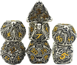 ชุดลูกเต๋า RPG ลายหัวกะโหลกมังกรโลหะแบบกำหนดเอง สำหรับผู้เล่น DND เกมกระดานใหม่ - Product Image 1