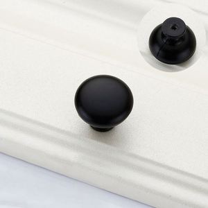 WEKIS American European Style <b>Black</b> Aluminum Alloy Modern Minimalist Kitchen Cabinet Drawer Pulls Simple Solid Shape Furniture - Product Image 1