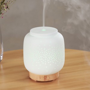 Lampe d'aromathérapie en céramique, diffuseur d'huiles essentielles en céramique à grain de bois pour la maison, humidificateur d'air frais à ultrasons - Product Image 4