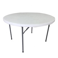 Tables rondes pliantes en plastique pour événements et réceptions en plein air