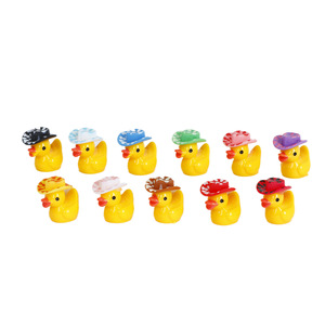 Sombreritos de plástico tridimensionales de color sólido, accesorios de joyería DIY, material para adornos pequeños de pato, venta al por mayor - Product Image 5