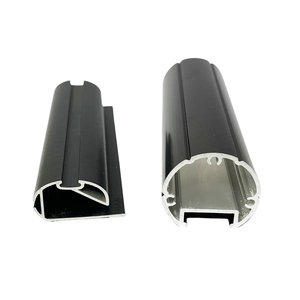 Profils d'extrusion en aluminium noir brillant personnalisés pour les armoires de cuisine, les murs en verre, les décorations - Product Image 1