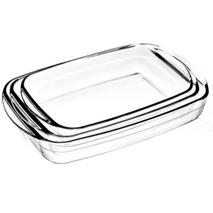 Popular Oven Use Glass Baking Tray Glass Baking Pan Glass Dishes Plate