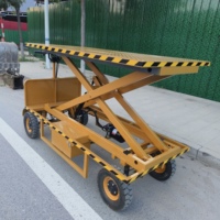Table élévatrice à ciseaux industrielle personnalisable pour entrepôt et atelier, chariot à plateau électrique 2-en-1, équipement de chargement robuste