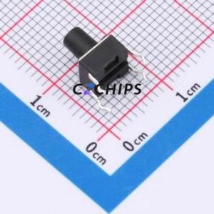 TS013-CBW1FH8.0 Tactile Switch Through hole-4P,6x6mm Switch Single Pole Single Throw Round Button 2.5N Through Hole - Product Image 2