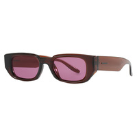 2024 nouveautés en plastique rectangle mode lunettes de soleil uv 400 logo personnalisé large temple lunettes de soleil pour femmes hommes