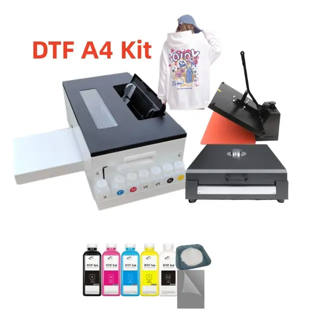 Hochwertiger A4 DTF Drucker Lieferant Wärme übertragung T-Shirt Druck Film Jet Maschine Digital Inkjet Dtf Drucker