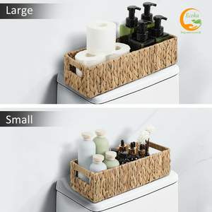 Ecoka Eco-Friendly Vietnam <b>Small</b> Wicker Nesting Toilet Paper <b>Basket</b> Water Hyacinth Multifunctional Clothing Storage Pantry - Product Image 4