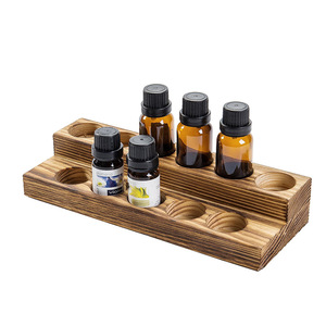Estante de almacenamiento de madera para botellas de aceites esenciales, expositor multicompartimento para cosméticos, expositor de ventana, mostrador - Product Image 4