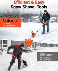 Pelle à neige et souffleur sans fil 24V avec batterie 4.0Ah et plaque directionnelle à poignée avant réglable (chargeur rapide inclus) - Product Image 2
