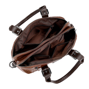Large Top Handle Handbag Vegan <strong>PU</strong> Leather <strong>Round</strong> Clutch Purse Shoulder <strong>Bag</strong> with Crossbody Strap - Product Image 6