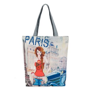 Bolsos de Hombro de Diseño Vintage Italiano, Bolsos de Playa Florales de Verano para Mujer, Bolsos de Mano de Lona Individual para Compras, Gran Capacidad - Product Image 5