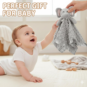 Custom <b>Elephant</b> Security Blanket Soft Lovey Unisex Lovie Baby <b>Gifts</b> for Boys and Girls Snuggle Toy Stuffed Animal - Product Image 3