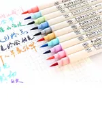 Vente chaude Art 10 Couleurs Aquarelle Pinceau Marqueurs Calligraphie Stylos Doux Pinceau Marqueur pour la coloration