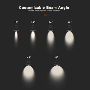 Lampes de plafond <span class=keywords><strong>GU10</strong></span> à angle de faisceau de 10 degrés, en aluminium, avec variateur d'intensité à la sortie, ampoule <span class=keywords><strong>LED</strong></span> <span class=keywords><strong>GU10</strong></span> à index de reproduction des couleurs 90 avec puces COB - Product Image 3