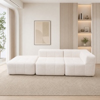 Großhandel Vakuumkomprimierte Bouclé Modulare Couch mit Chaiselongue Individuelles Logo MOQ Flexibel