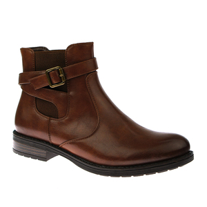 Vendita caldo del progettista di moda <span class=keywords><strong>casual</strong></span> brunitura marrone chelsea stivali piatti per le donne - Product Image 1