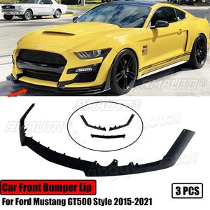 For Ford Mustang GT500 Style 2015-2021 Front Bumper <b>Splitter</b> Lip Trim Protector Spoiler AMMP Concepts Glossy Black Matte Black - Product Image 1