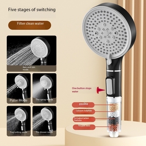 Soffione doccia ad alta pressione a 5 funzioni, <span class=keywords><strong>filtro</strong></span> anticalcare che rimuove il cloro e abbellisce la pelle - Product Image 2