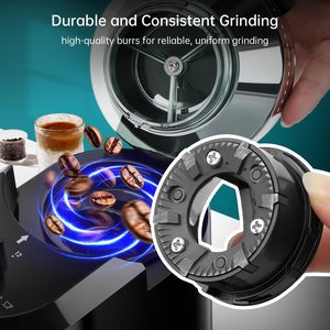 <span class=keywords><strong>Moulin</strong></span> à café à meules plates, nouveau modèle, vente chaude - 28 réglages de mouture précis réglables, capacité de 80g - <span class=keywords><strong>Moulin</strong></span> à expresso <span class=keywords><strong>professionnel</strong></span> pour la maison - Product Image 4