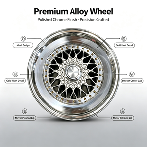 JG Custom RS 17" 18" Double Step 4x100 /5x112/5x120mm Geschmiedete Felgen für E24 E30 Mk1 <span class=keywords><strong>R107</strong></span> - Product Image 2