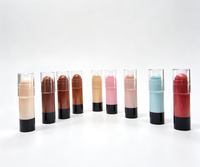 Stik Kontur Krim Beraroma Khusus Label Pribadi Silky Multi-guna Stik Bronzer Wajah OEM ODM