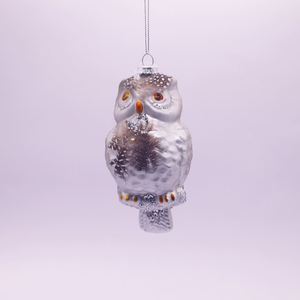 Adornos Colgantes de Cristal Soplado para Árbol de Navidad, Búho, Cisne Blanco, Pájaros, Animales, Regalo, Bolas de Cristal Navideñas - Product Image 4